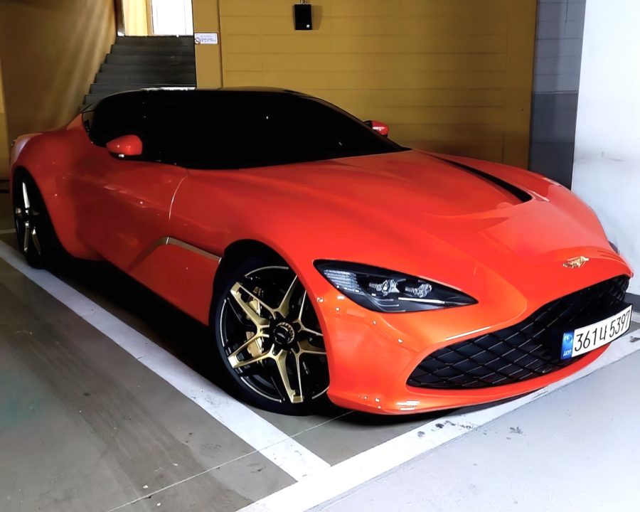 Aston Martin DBS GT Zagato in Red Spotted in South Korea