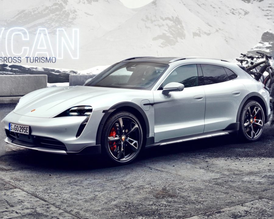 2021 Porsche Taycan Cross Turismo Debuts with $92,250 Price, More Room, & eBikes
