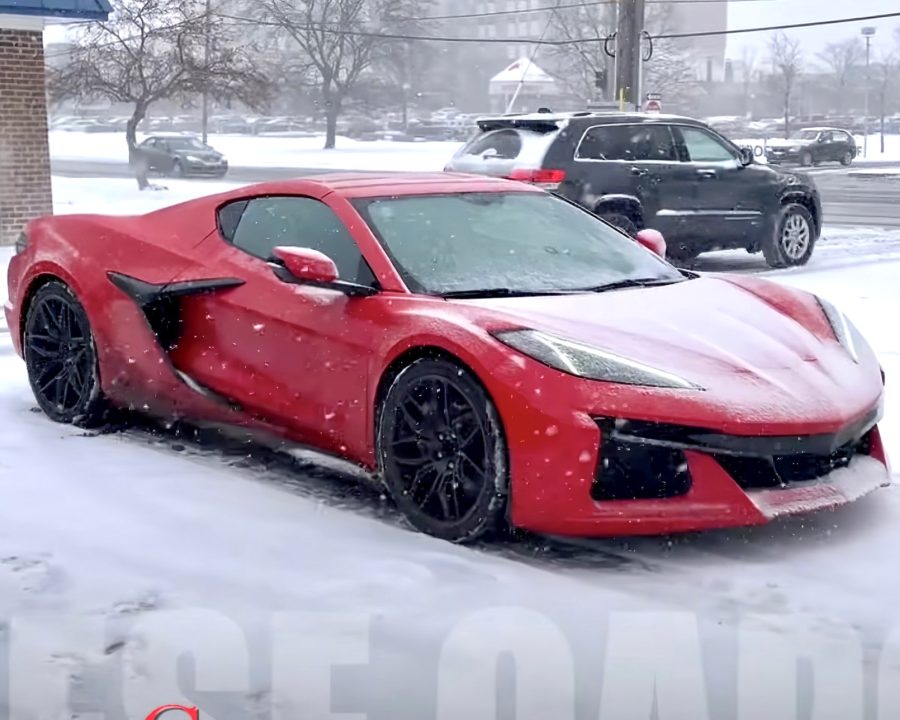2022 Corvette Z06 Prototype Spec’d in Torch Red Spotted in Snow